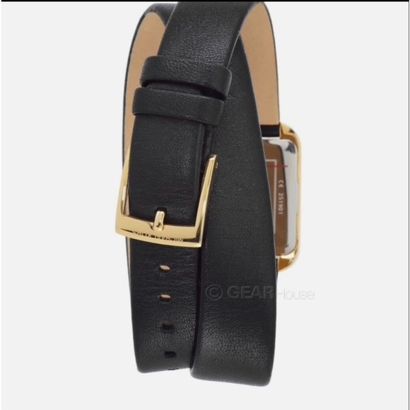 EUC Lake Gold-Tone and Black Leather Wrap Watch - Picture 8 of 16